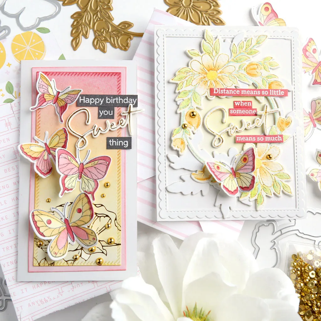 Small Butterflies layering stencil set