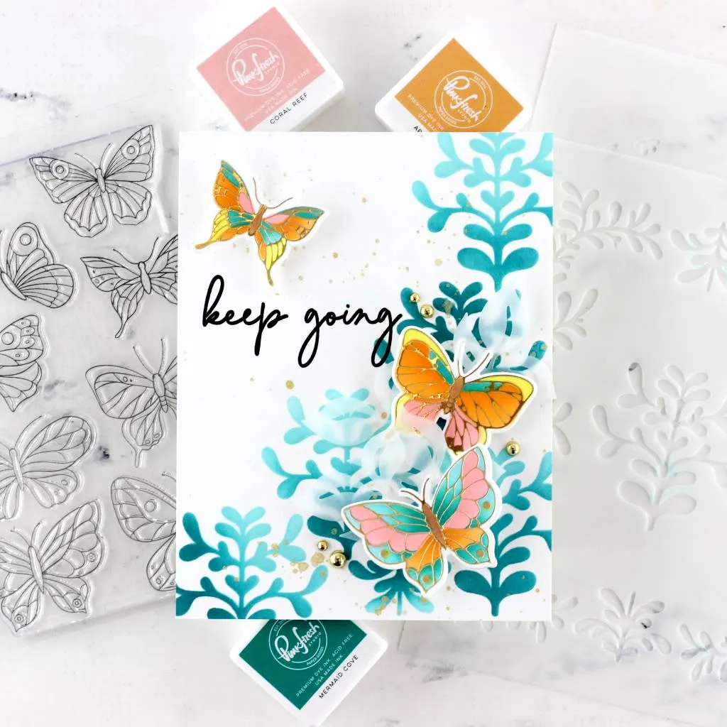 Small Butterflies layering stencil set