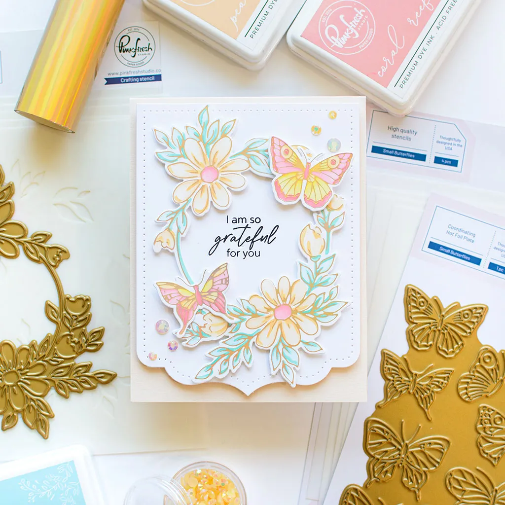 Small Butterflies layering stencil set
