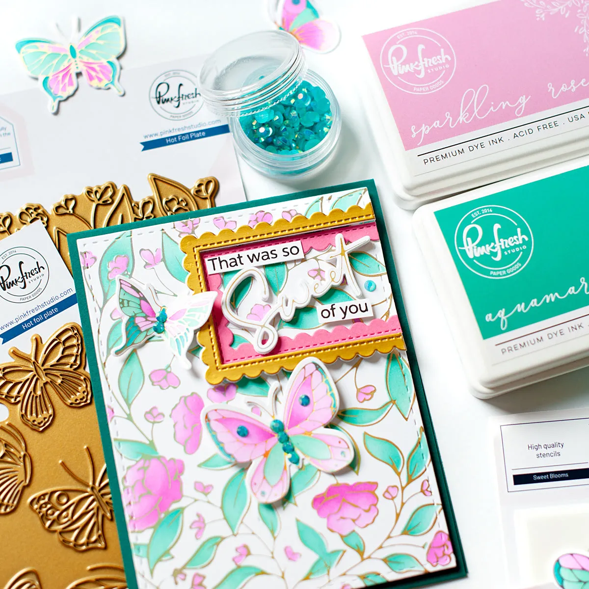Small Butterflies layering stencil set