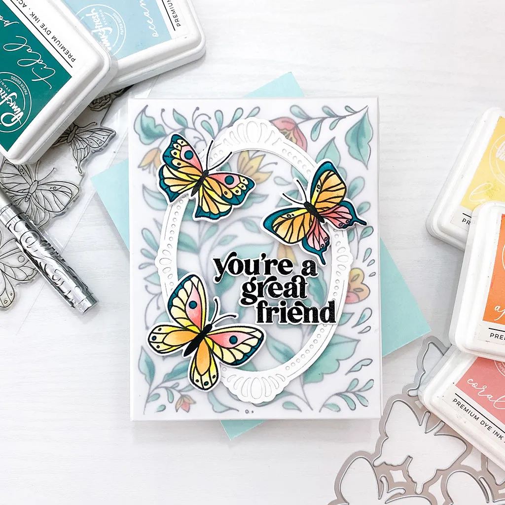 Small Butterflies layering stencil set