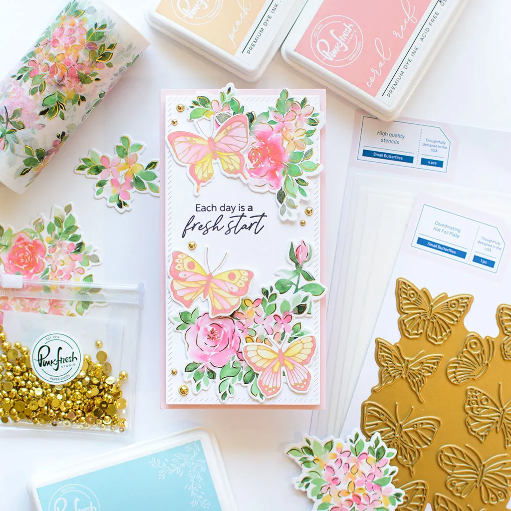 Small Butterflies layering stencil set