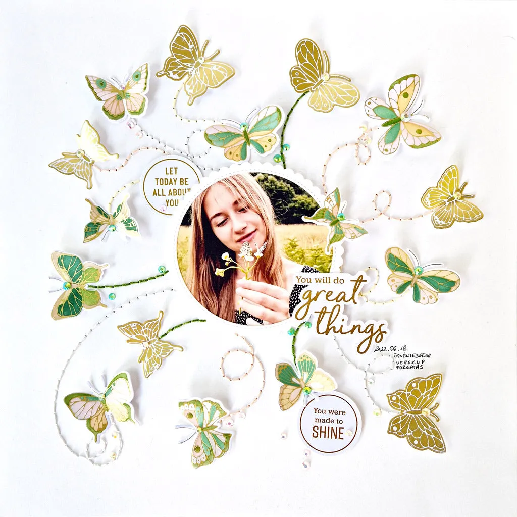 Small Butterflies layering stencil set