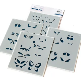 Small Butterflies layering stencil set