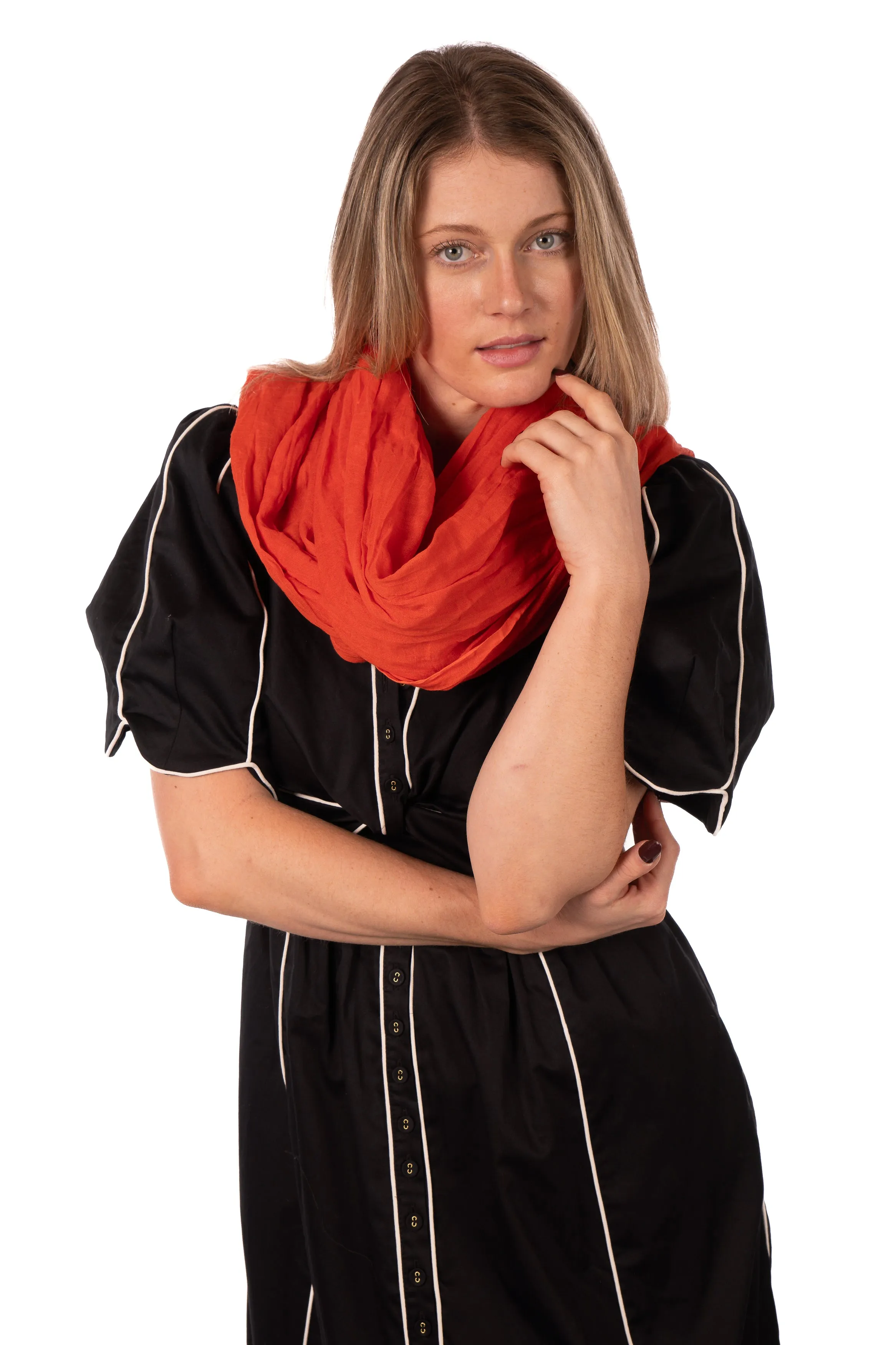 Solid Color Cotton Scarf Wrap