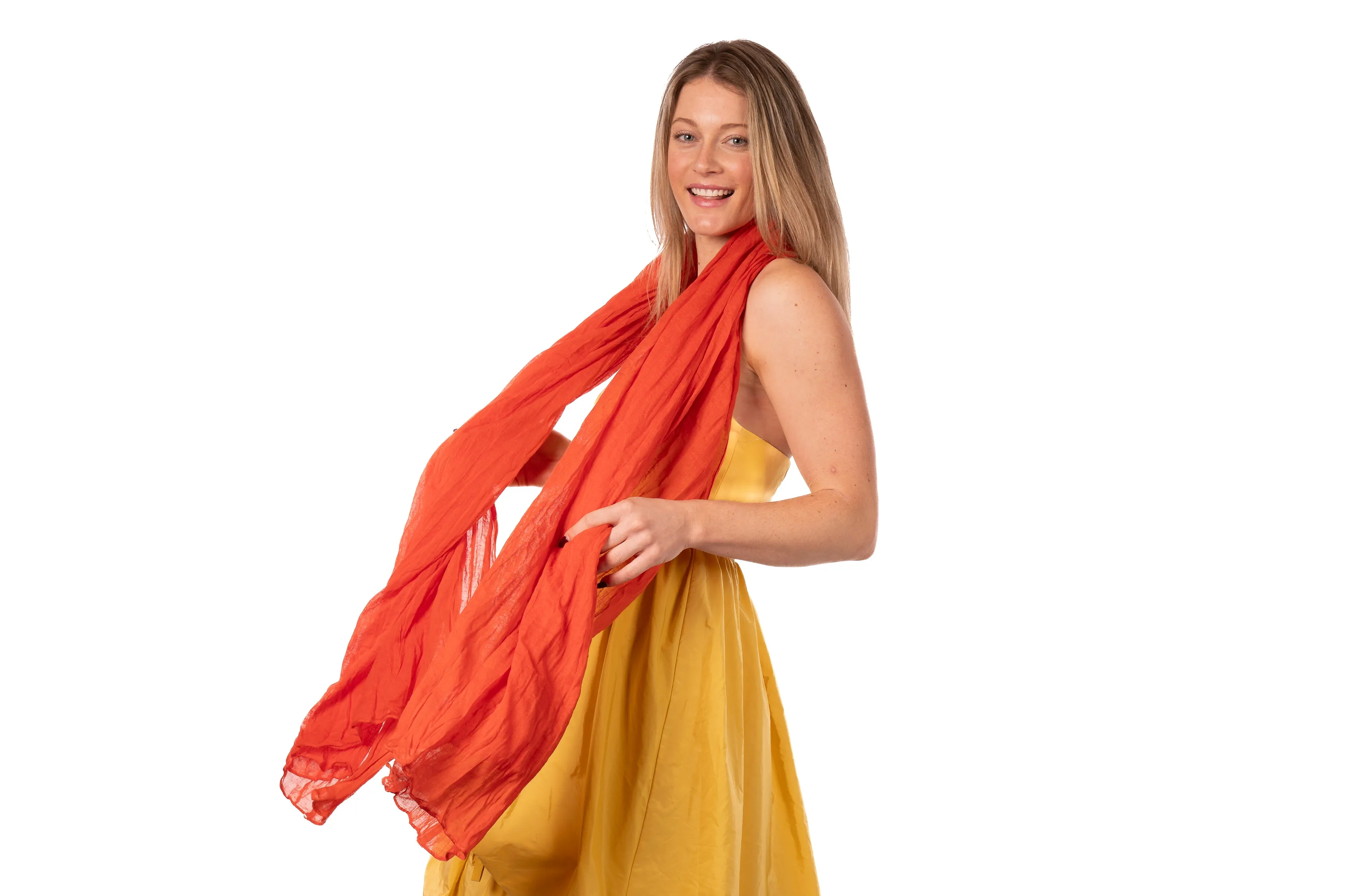 Solid Color Cotton Scarf Wrap