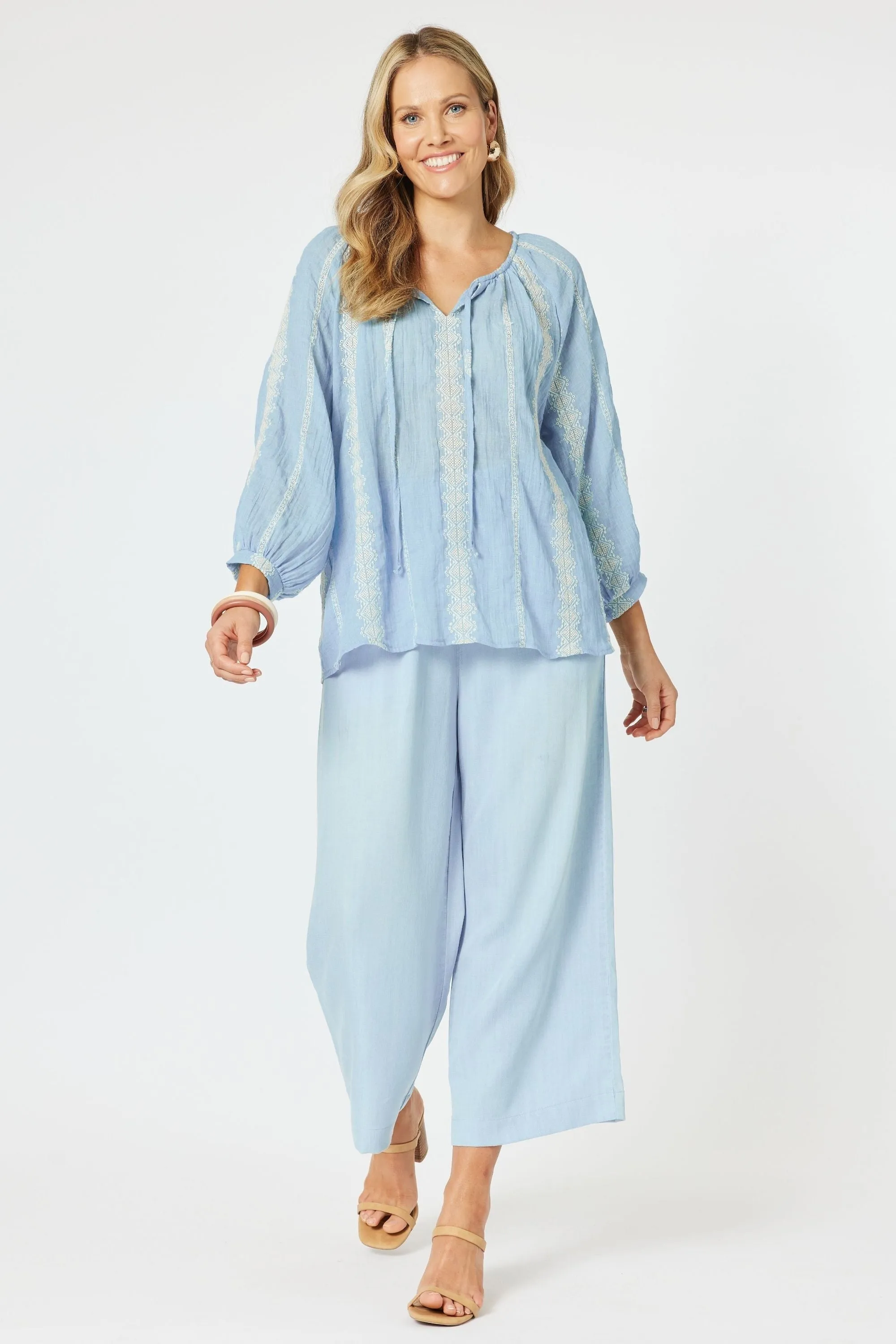 SORRENTO EMBROIDERED TOP - 45921HV