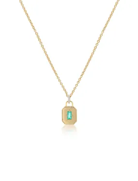 Spade Warisan Minor, 18K Yellow Gold   Emerald Pendant