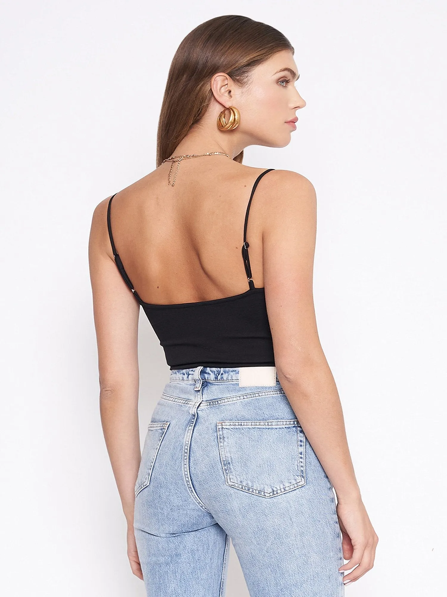 Split V-Neck Bodysuit - 4Sienna