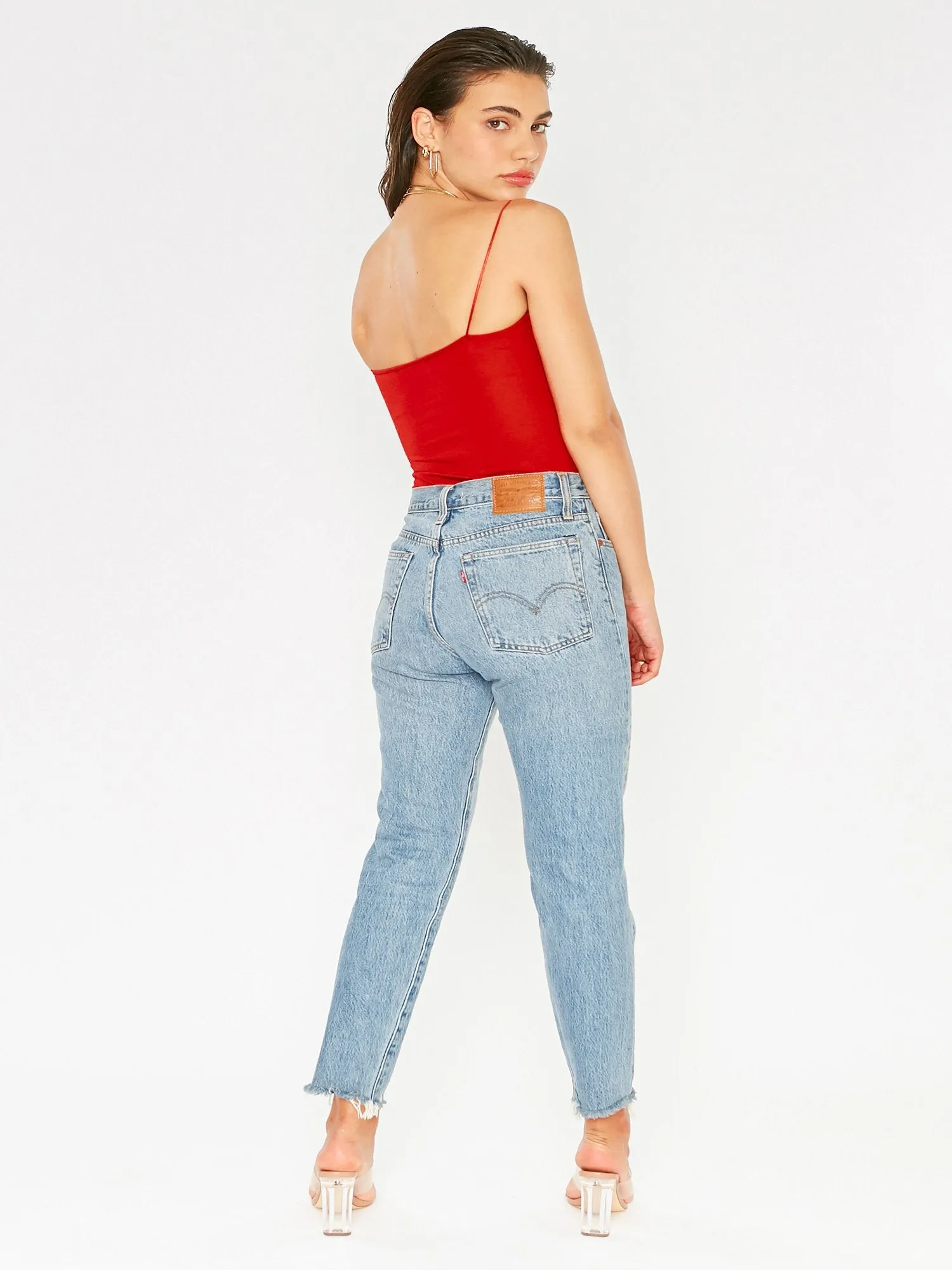 Split V-Neck Bodysuit - 4Sienna