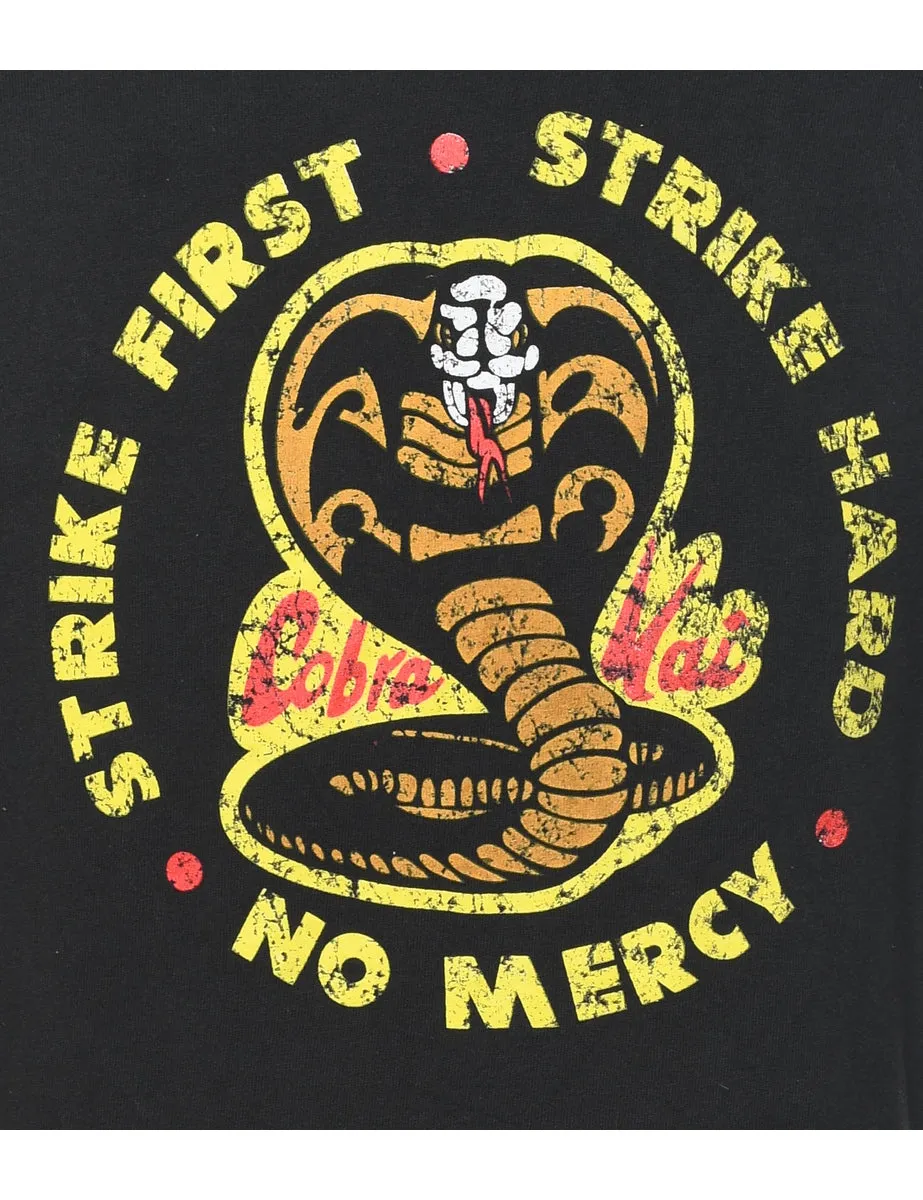Strike First Printed Black T-shirt - M
