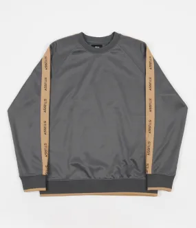 Stussy Poly Track Crewneck Sweatshirt - Grey