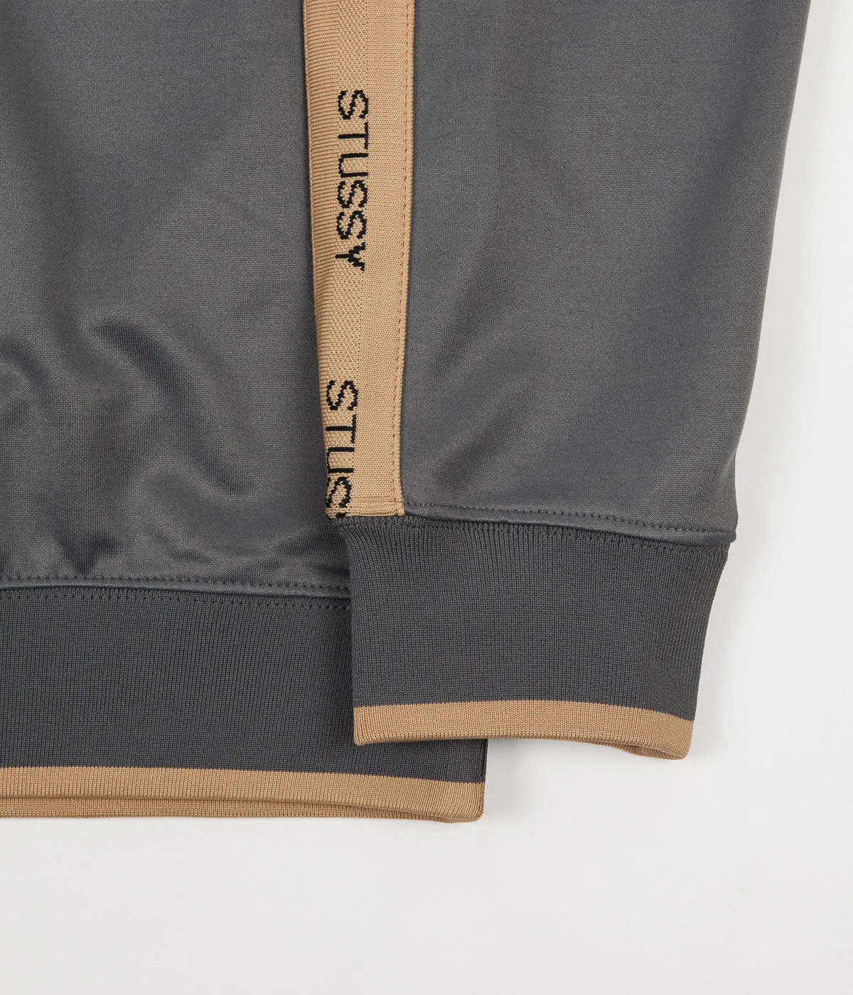 Stussy Poly Track Crewneck Sweatshirt - Grey