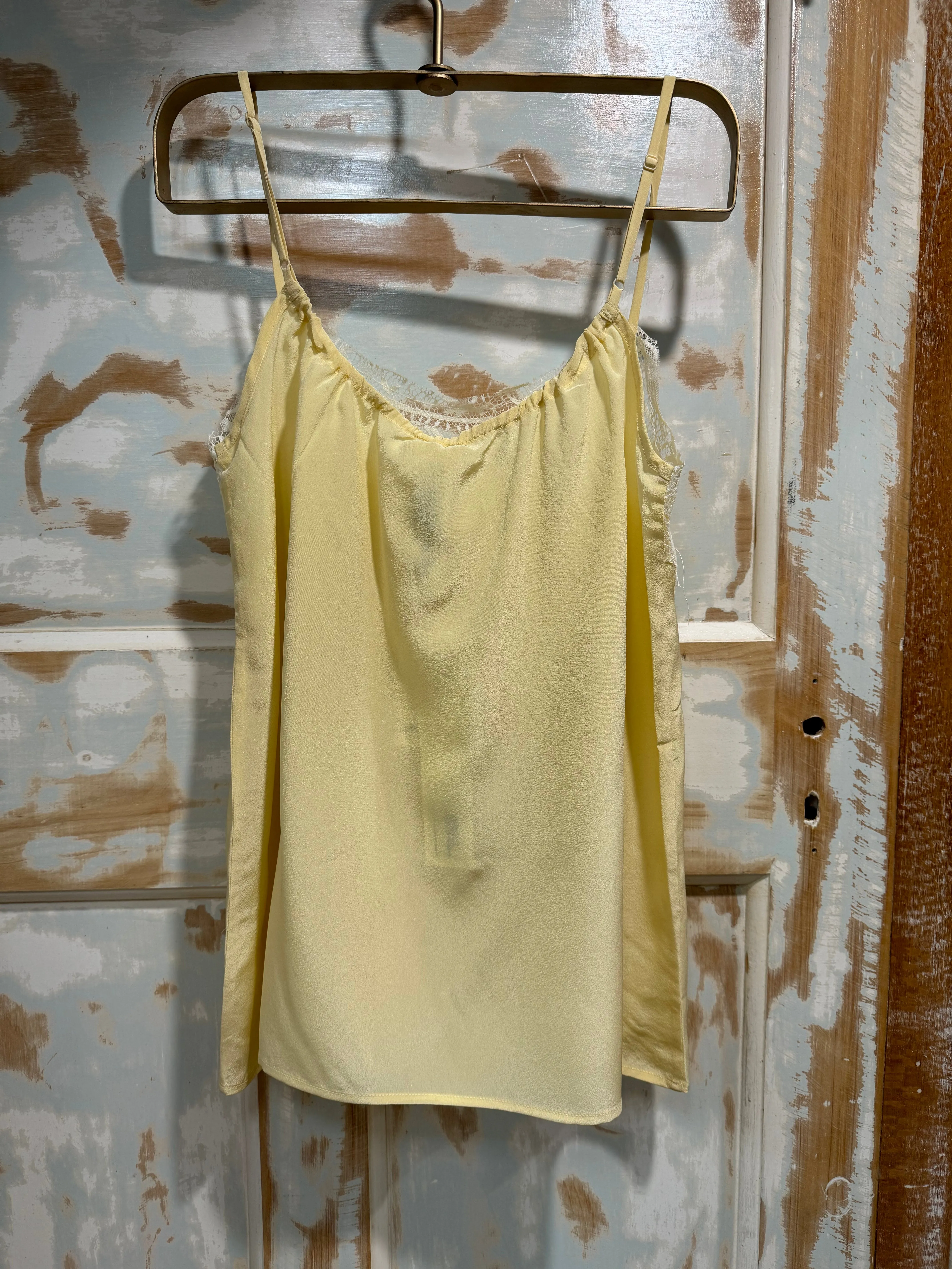 Tambourine Silk Cami in Buttermilk
