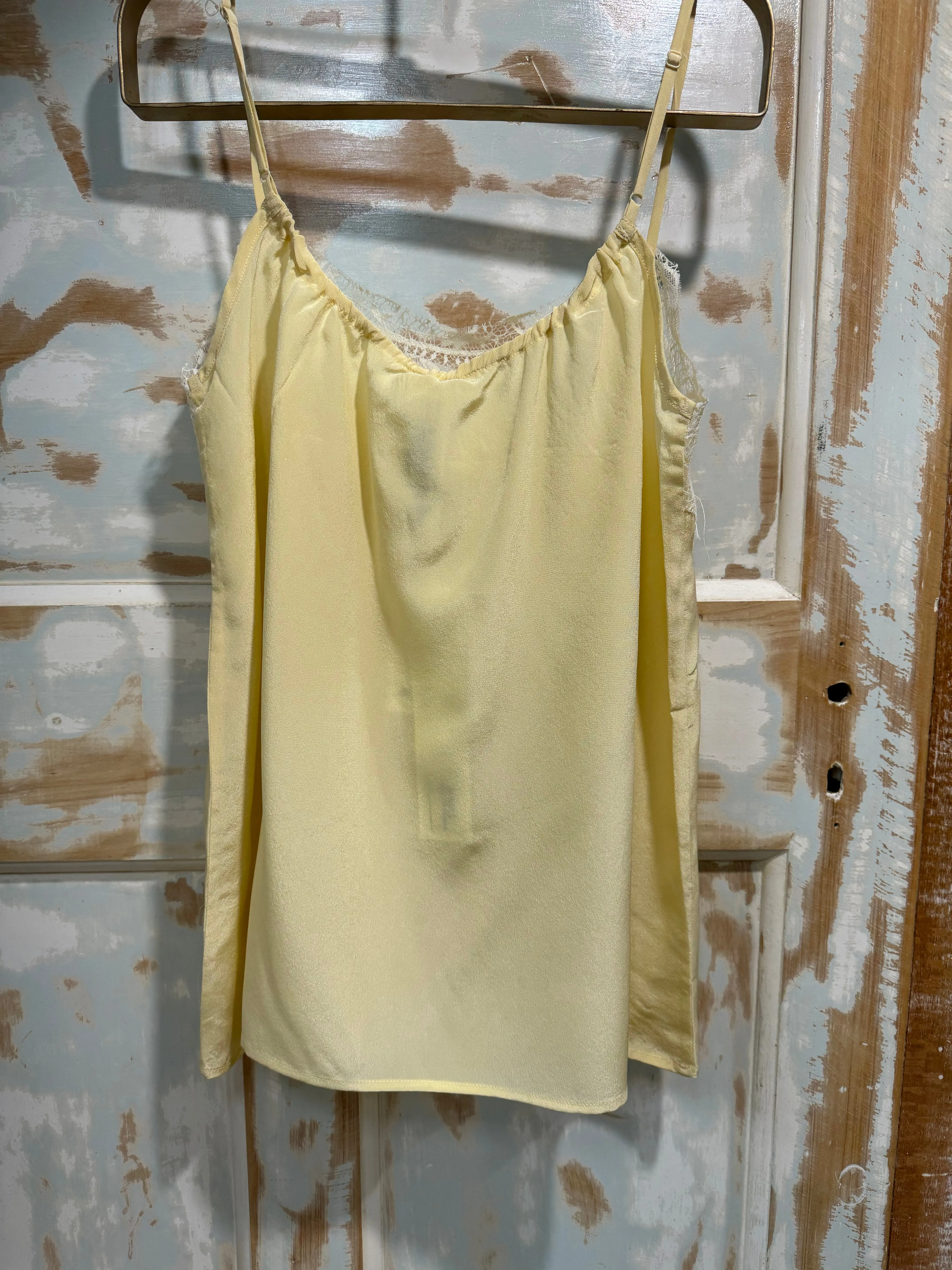 Tambourine Silk Cami in Buttermilk