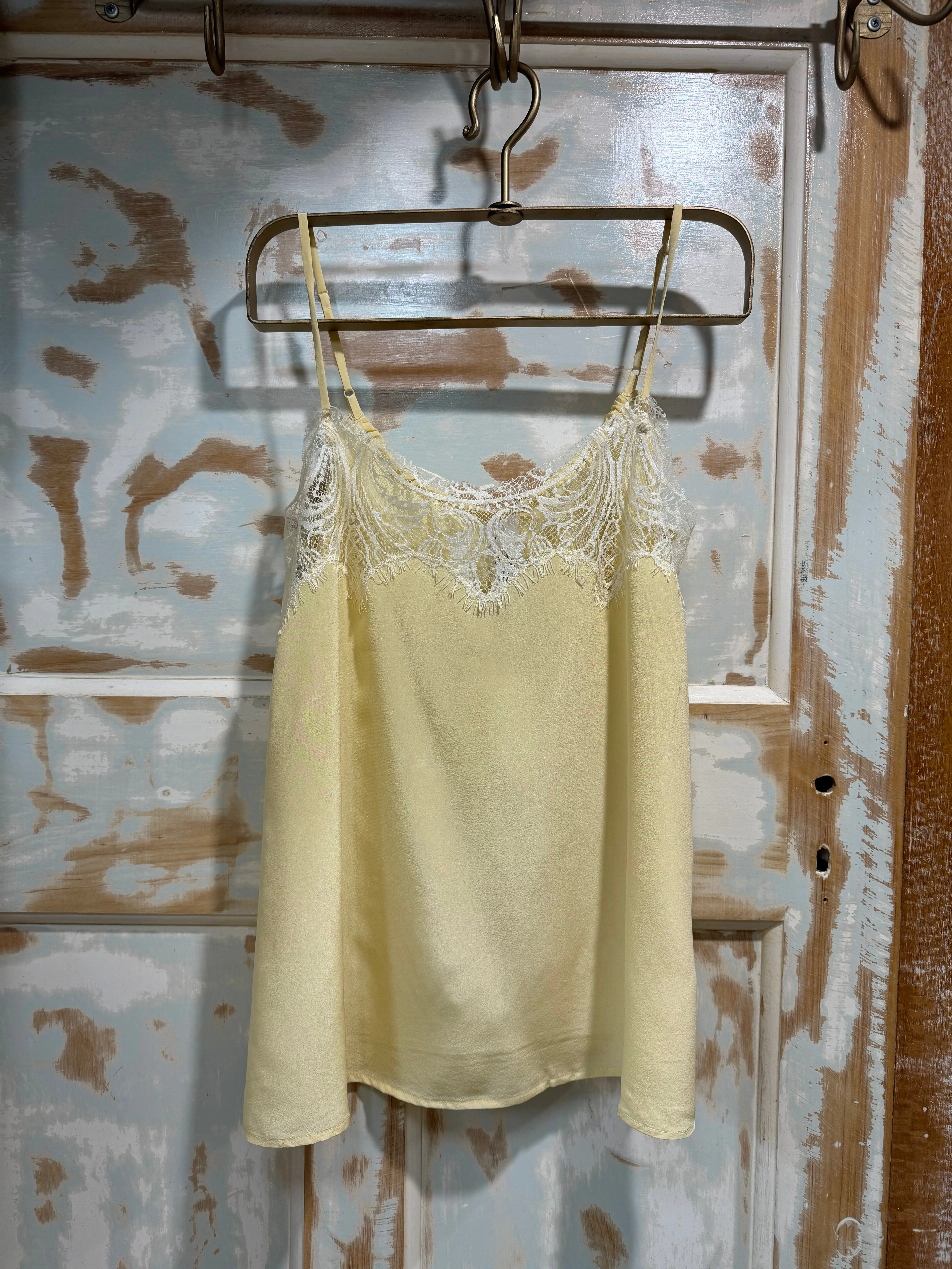 Tambourine Silk Cami in Buttermilk