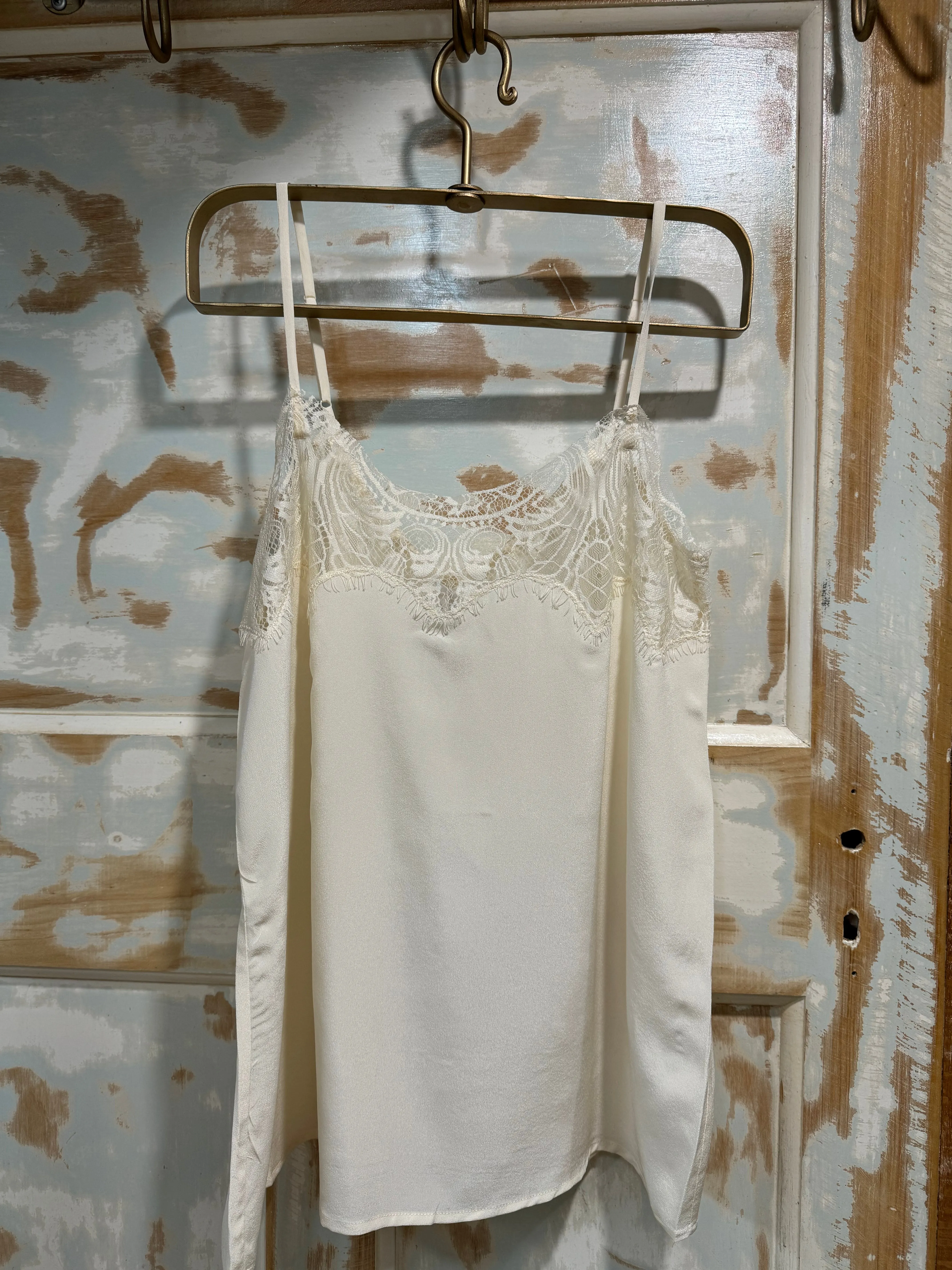 Tambourine Silk Cami in New Cream