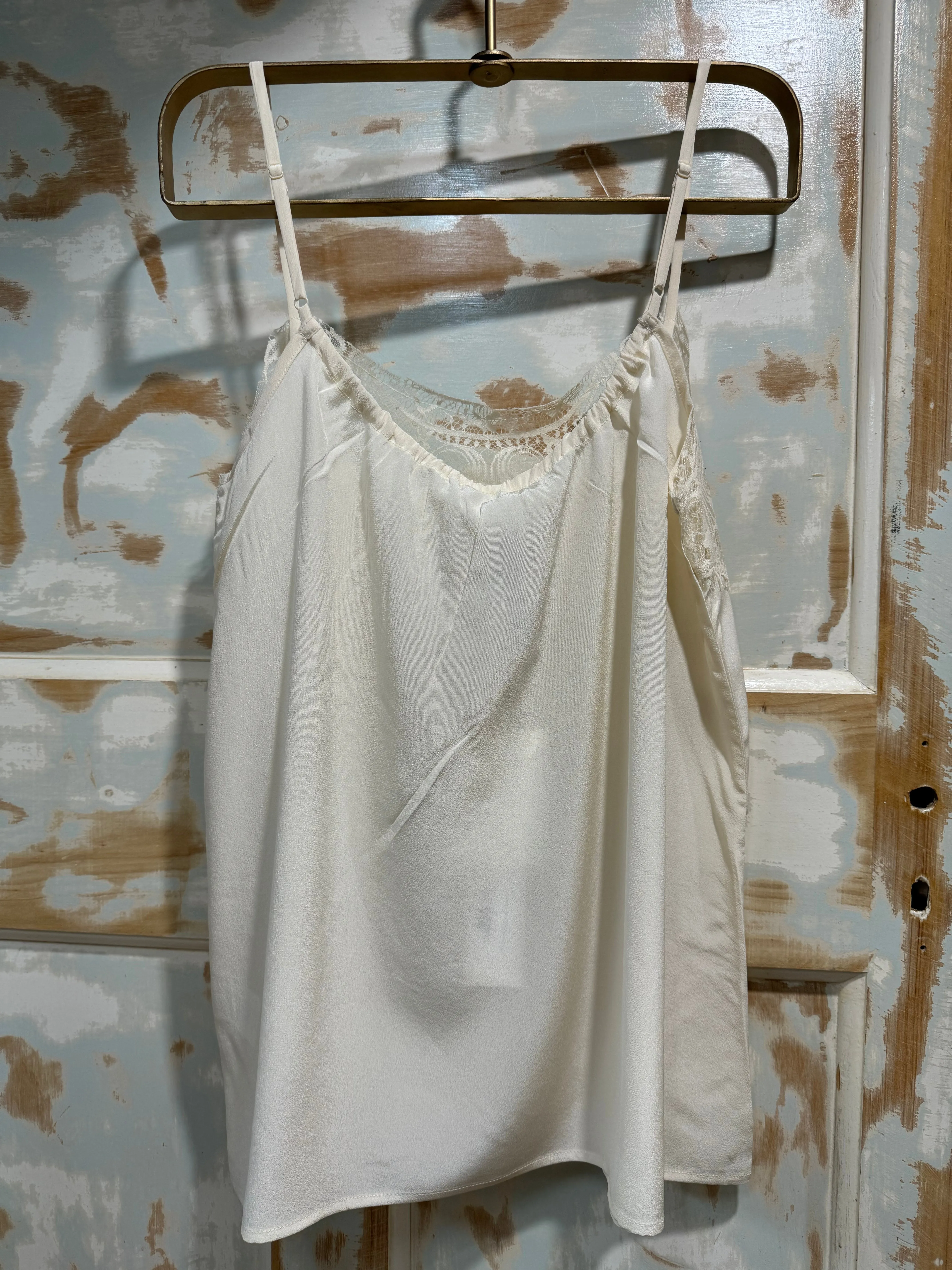 Tambourine Silk Cami in New Cream
