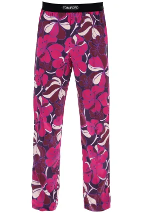 Tom ford pajama pants in floral silk T4H201860 ROSA BRILLANTE FANTASIA