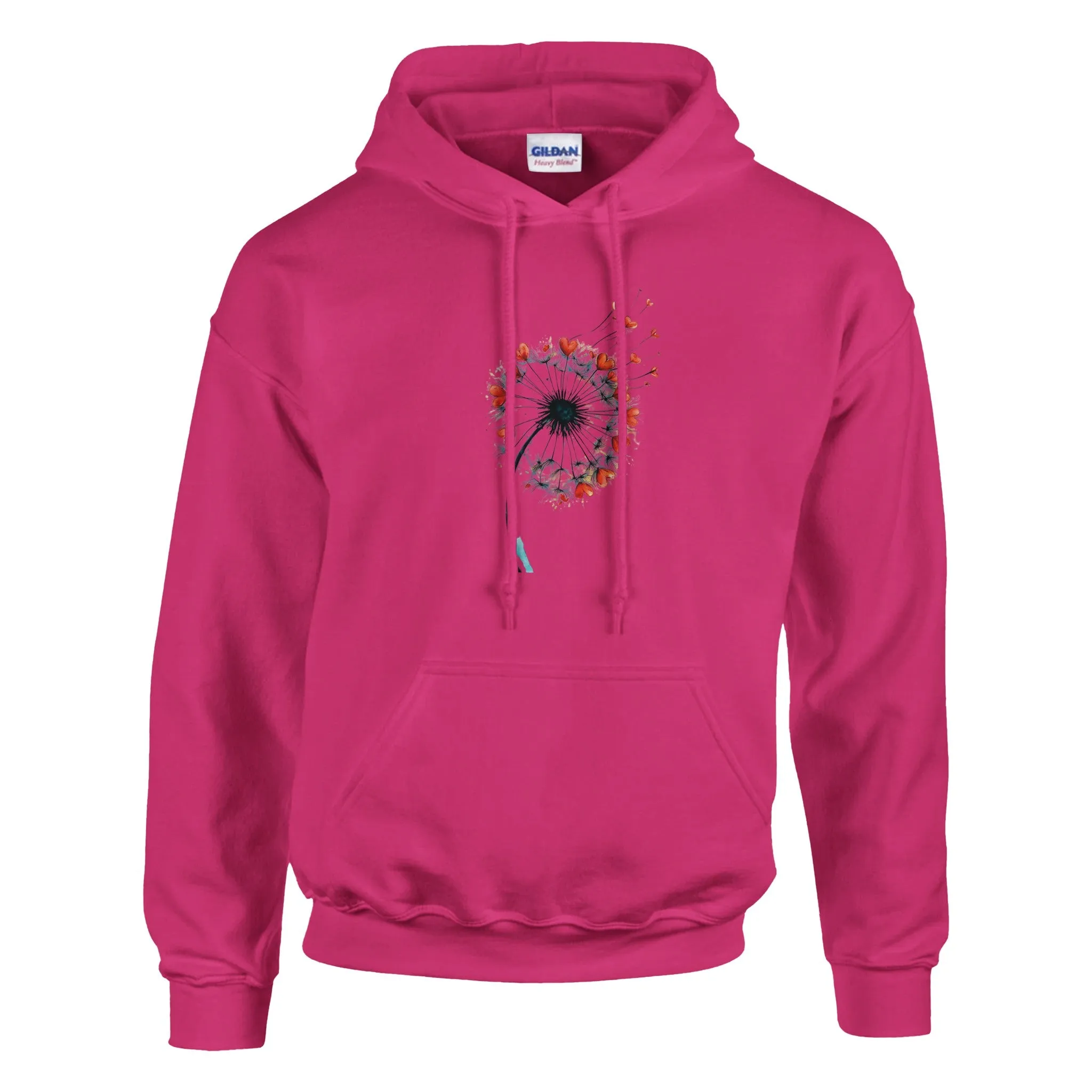 Tropical Surf Hoodie - Vintage Nautical Sweatshirt with Dandelion Heart Design