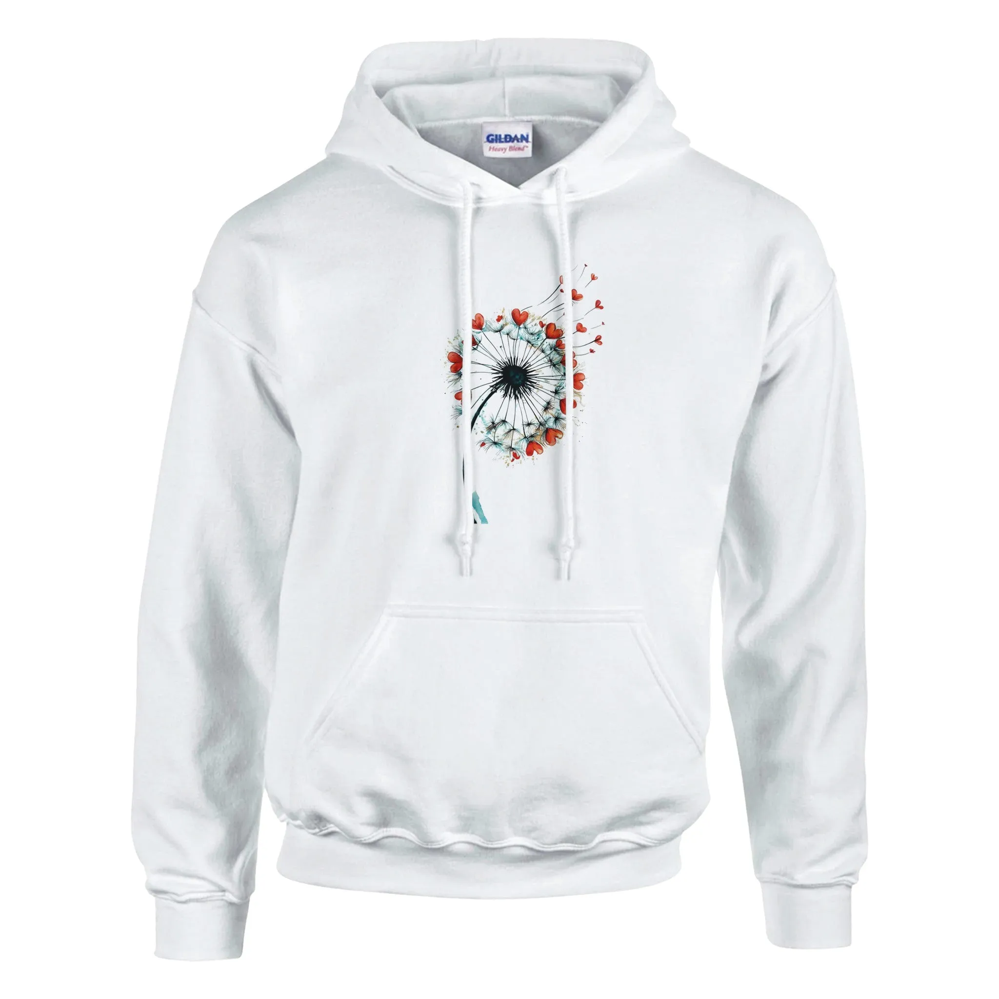 Tropical Surf Hoodie - Vintage Nautical Sweatshirt with Dandelion Heart Design