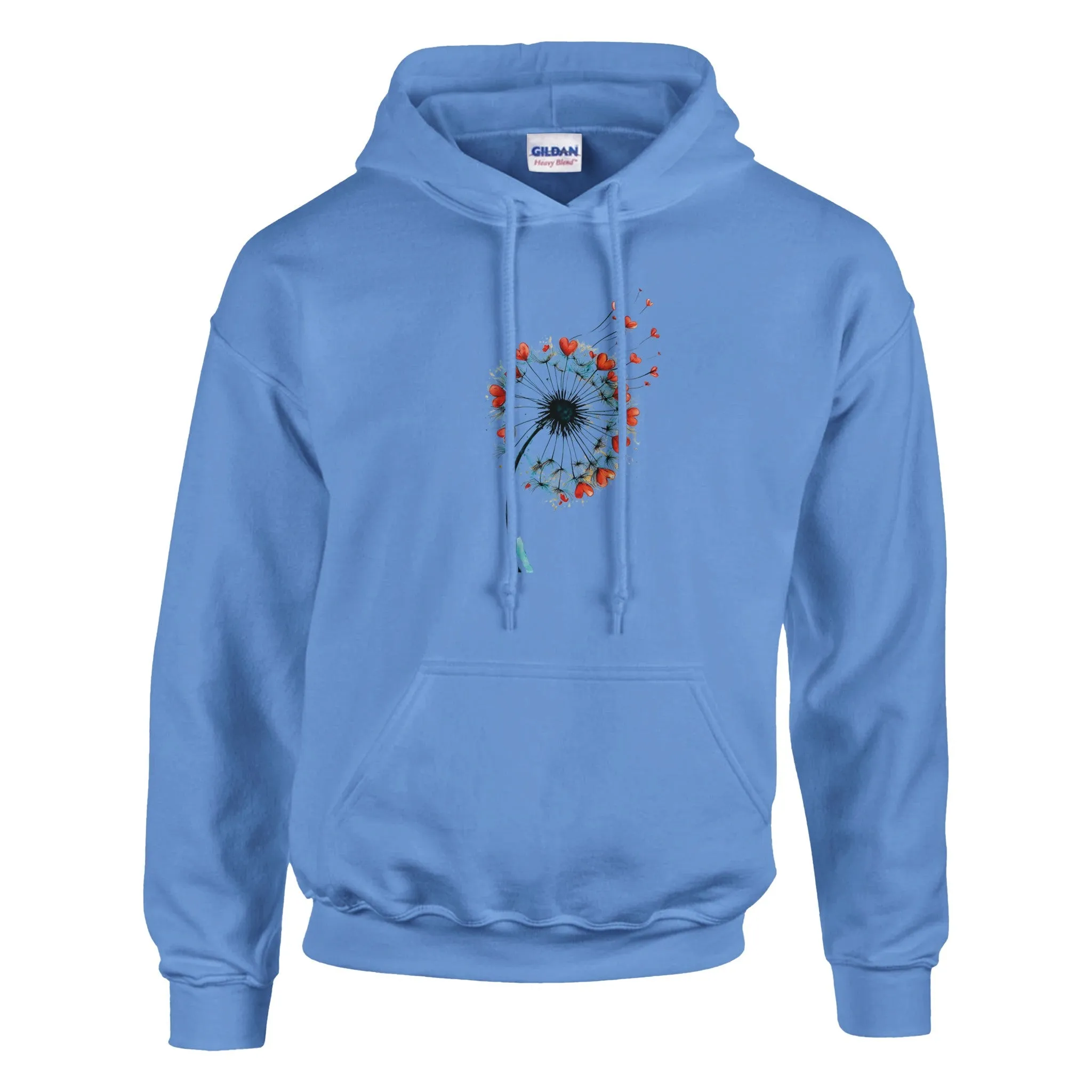 Tropical Surf Hoodie - Vintage Nautical Sweatshirt with Dandelion Heart Design