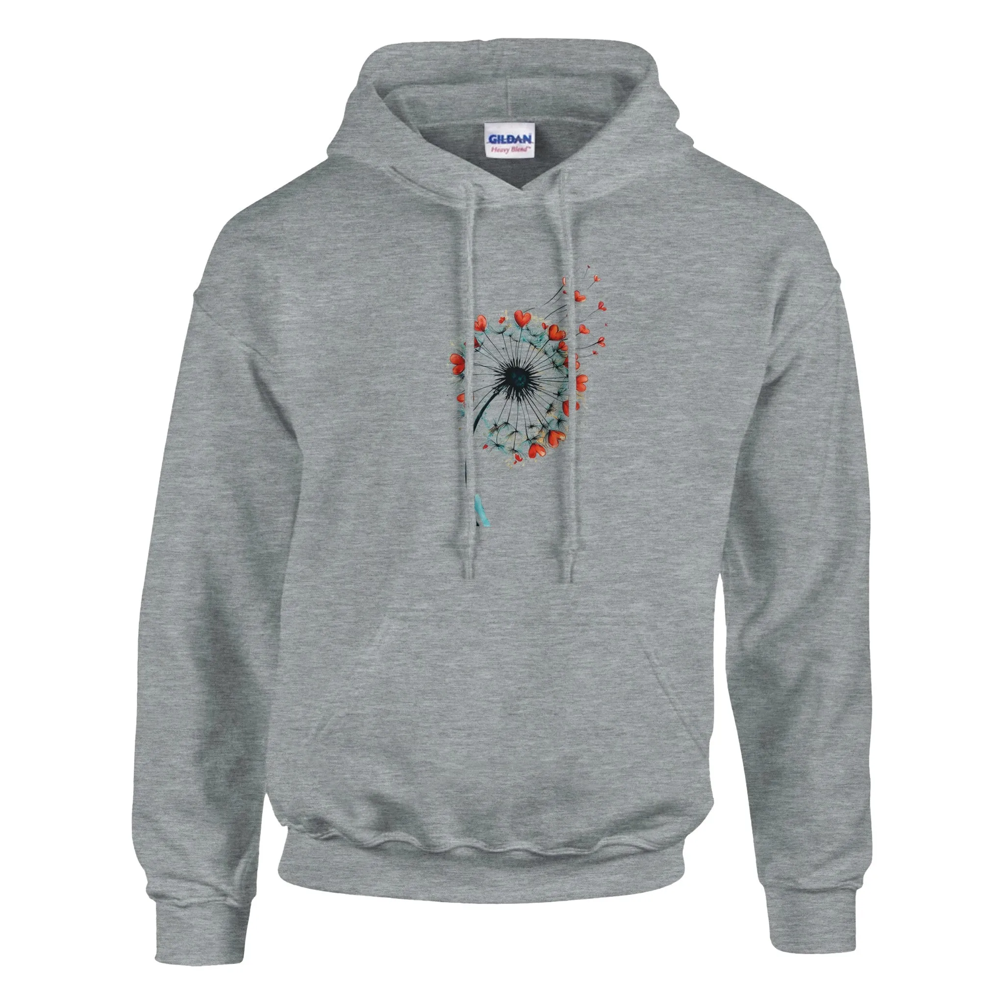 Tropical Surf Hoodie - Vintage Nautical Sweatshirt with Dandelion Heart Design