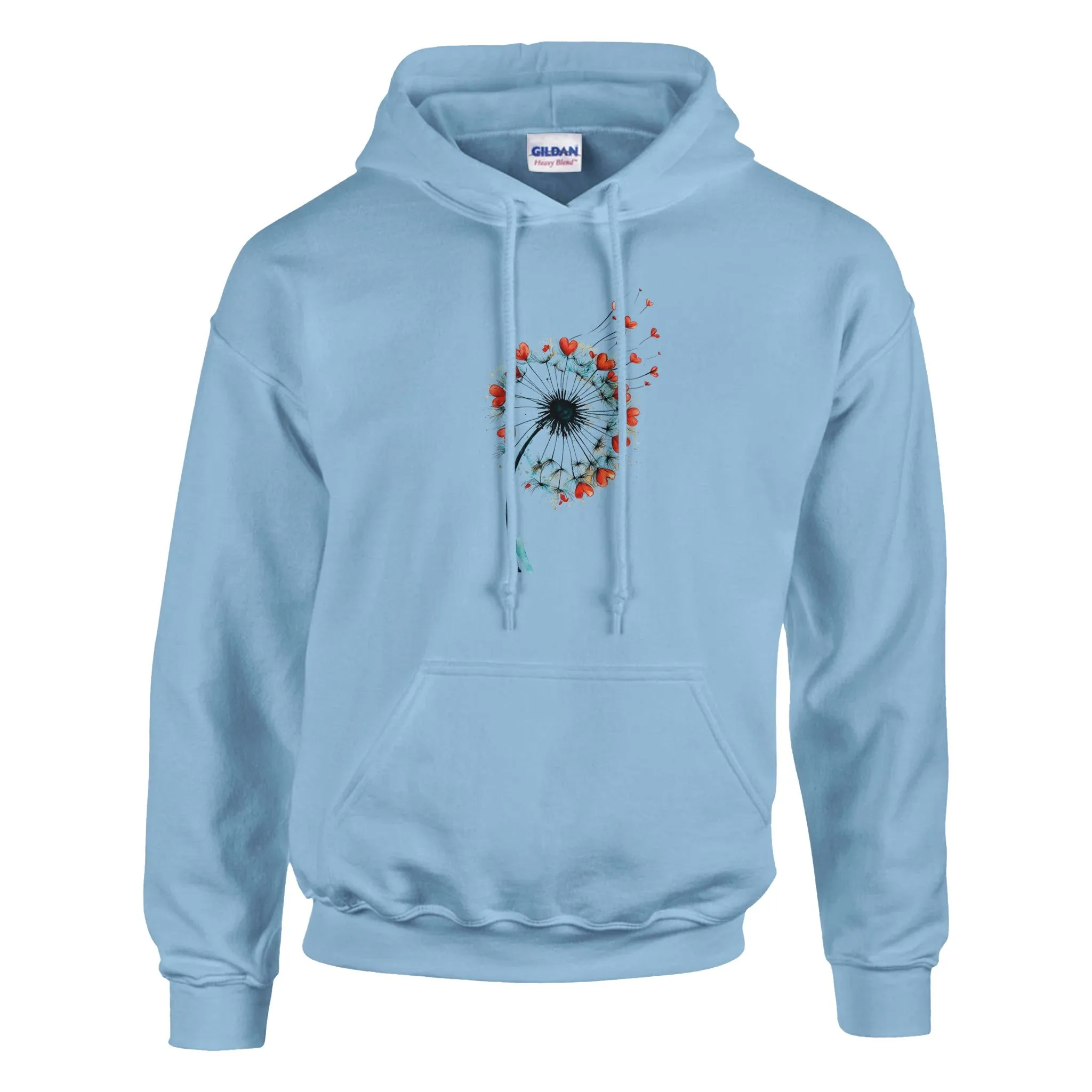 Tropical Surf Hoodie - Vintage Nautical Sweatshirt with Dandelion Heart Design