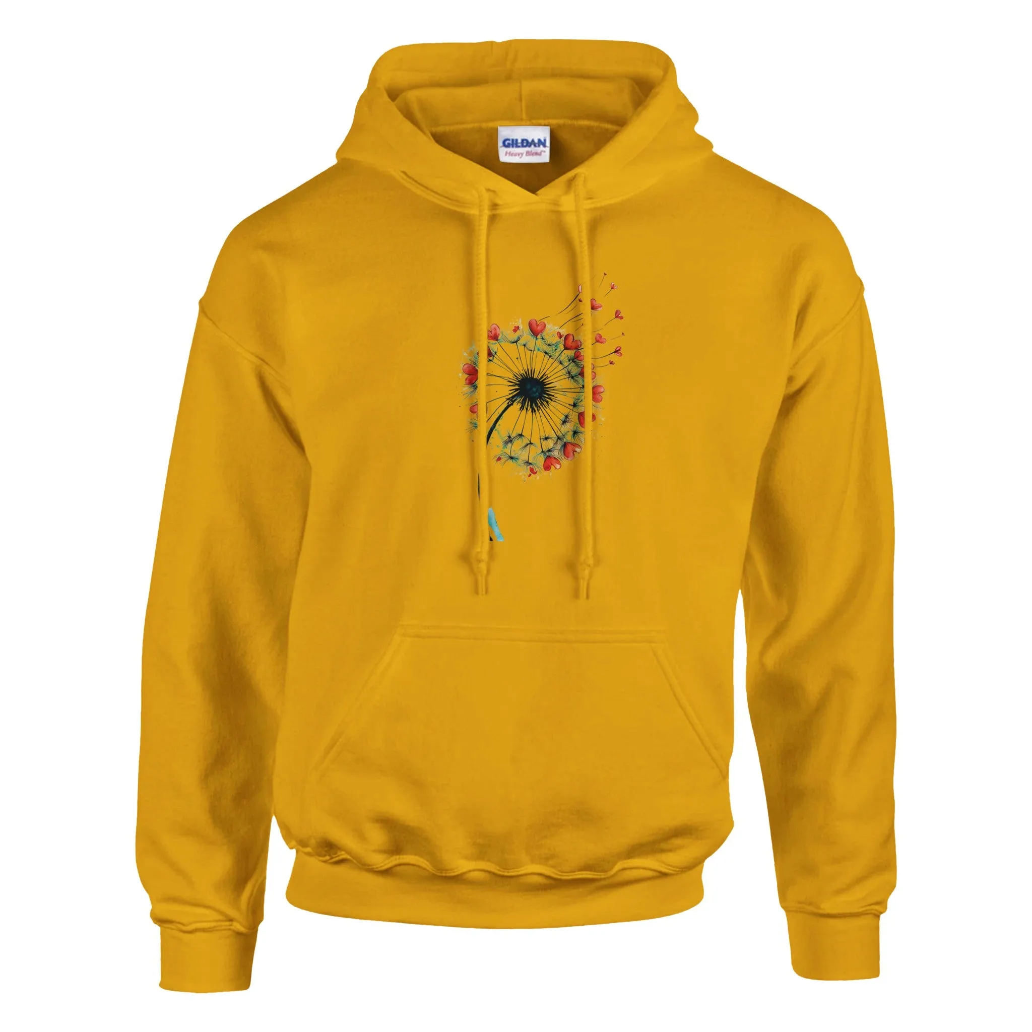 Tropical Surf Hoodie - Vintage Nautical Sweatshirt with Dandelion Heart Design