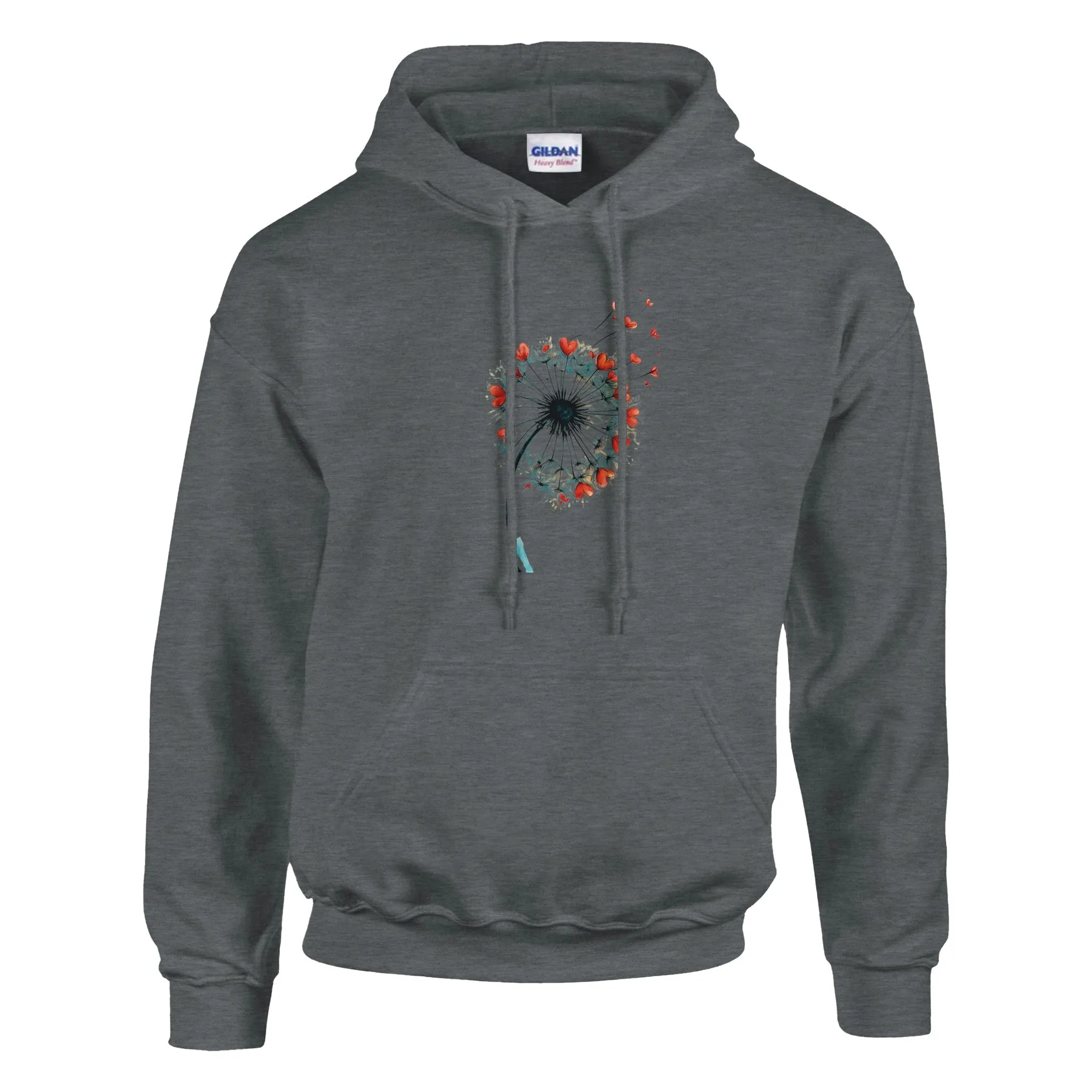 Tropical Surf Hoodie - Vintage Nautical Sweatshirt with Dandelion Heart Design