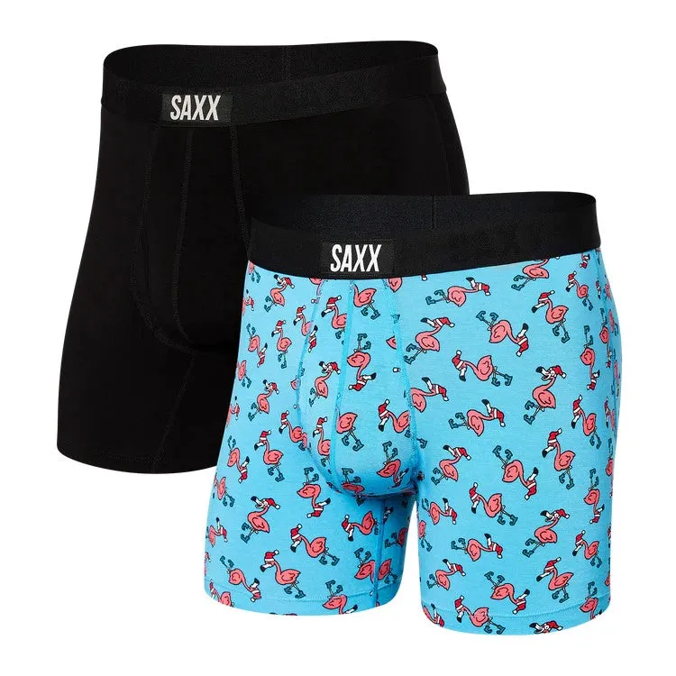 Ultra Boxer Brief Super Soft 2PK (Fa-La-Mingo   Black)