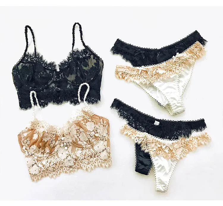 Ultra Thin Lace Underwear Set