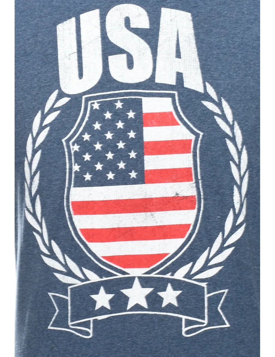 USA Printed T-shirt - L