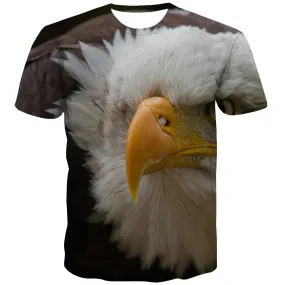 USA T-shirt Men Animal T-shirts 3d Raptor Tshirts Casual Fly Shirt Print Eagle T-shirts Graphic