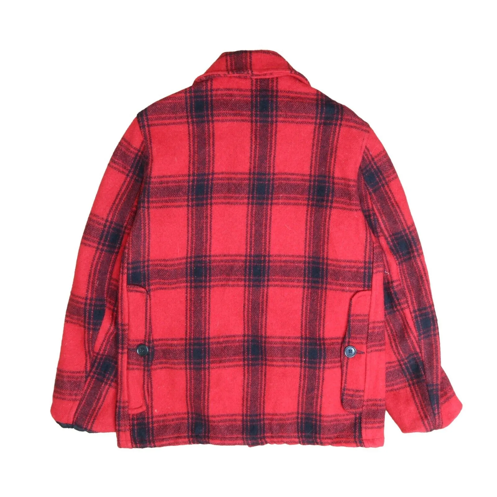 Vintage Pine Crest Wool Hunting Coat Jacket Size 38 Red Plaid