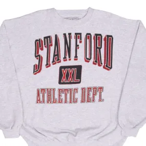 VINTAGE STANFORD GREY CREWNECK SWEATSHIRT 1990S MEDIUM MADE IN USA