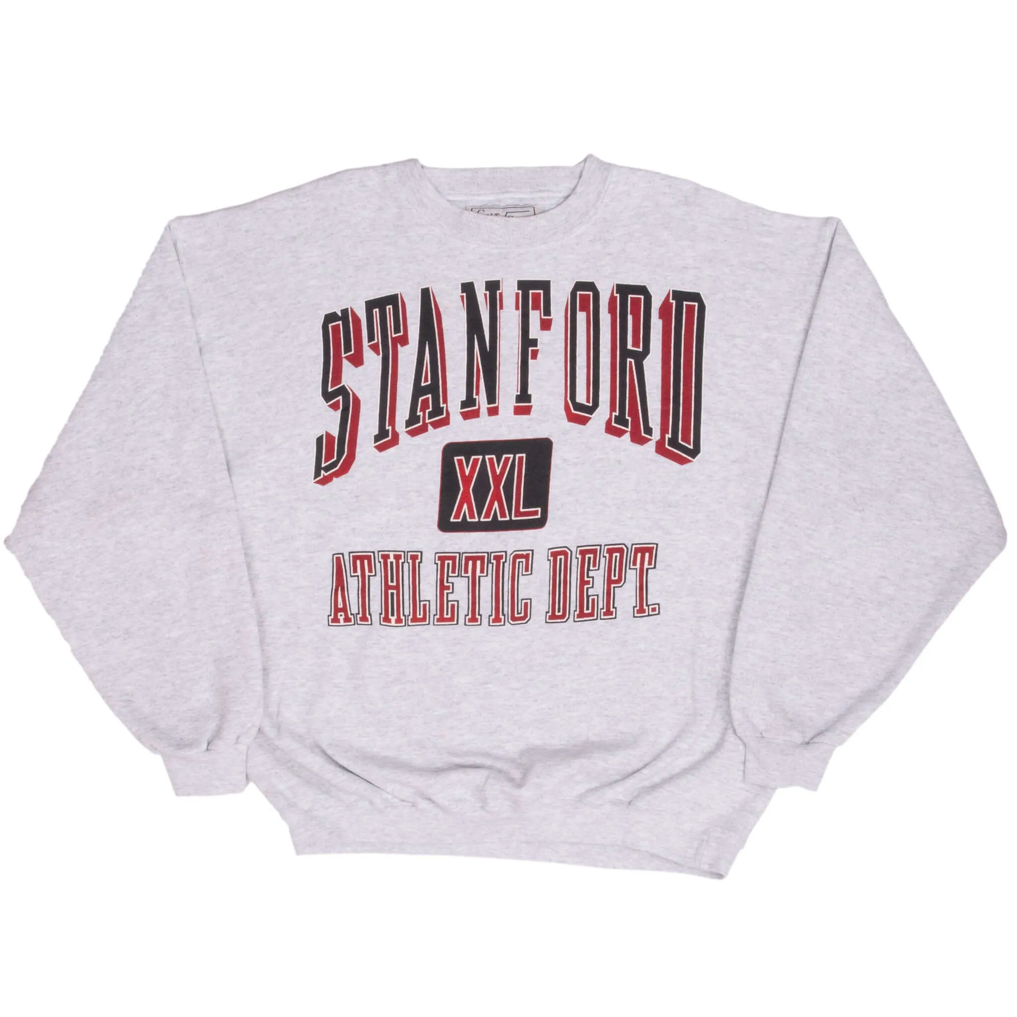 VINTAGE STANFORD GREY CREWNECK SWEATSHIRT 1990S MEDIUM MADE IN USA