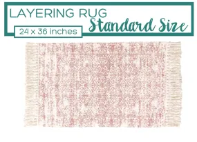 Vintage Style Accent Rug, Red