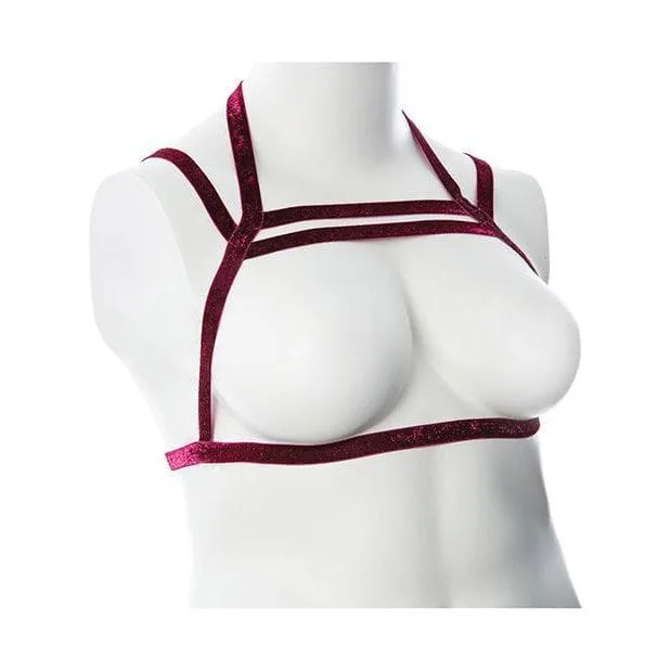 VooDoo Sugar Coated Body Hugging Harness Raspberry Glitter