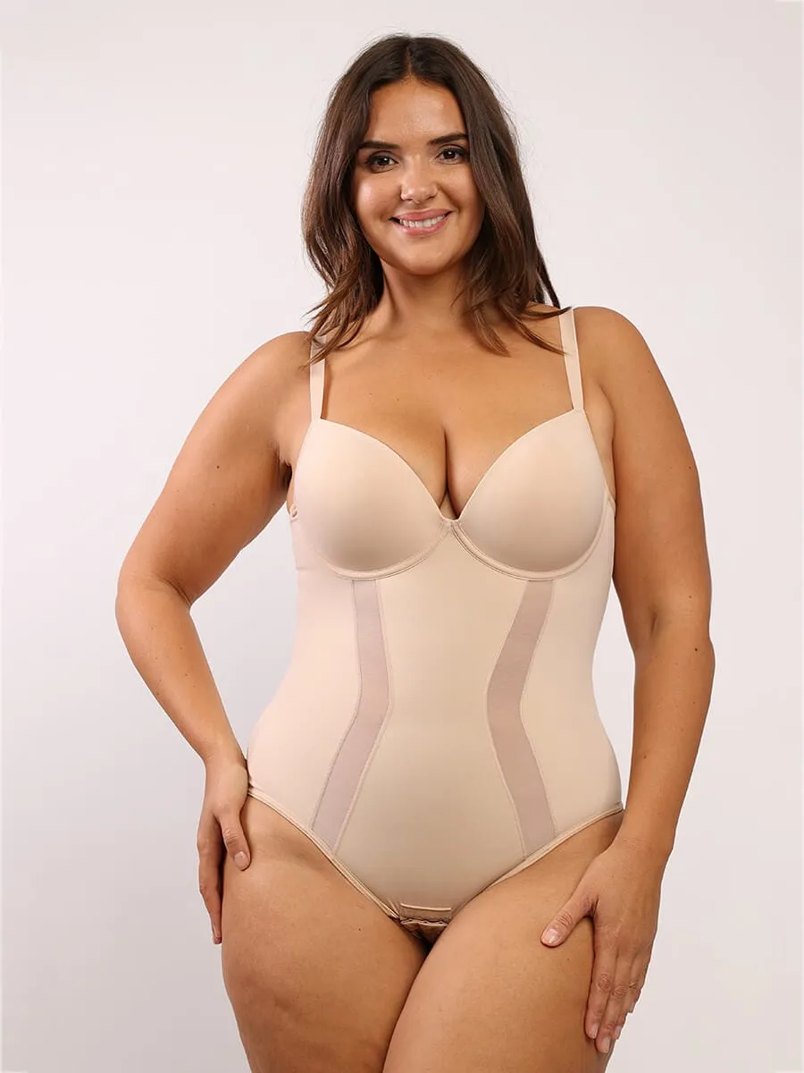 Wholesale One-Piece Bodysuit Back Large U-shaped Design with 3/4 Cup