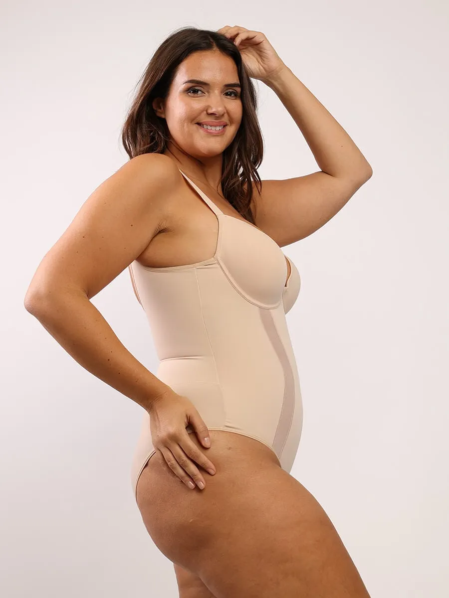 Wholesale One-Piece Bodysuit Back Large U-shaped Design with 3/4 Cup