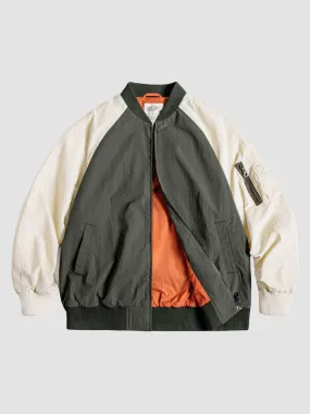 WLS Contrast Raglan Baseball Jacket