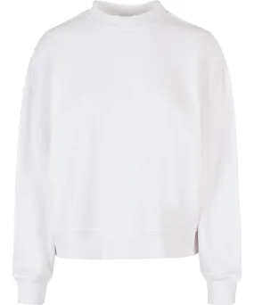 Womens oversized crew neck sweatshirt | White
