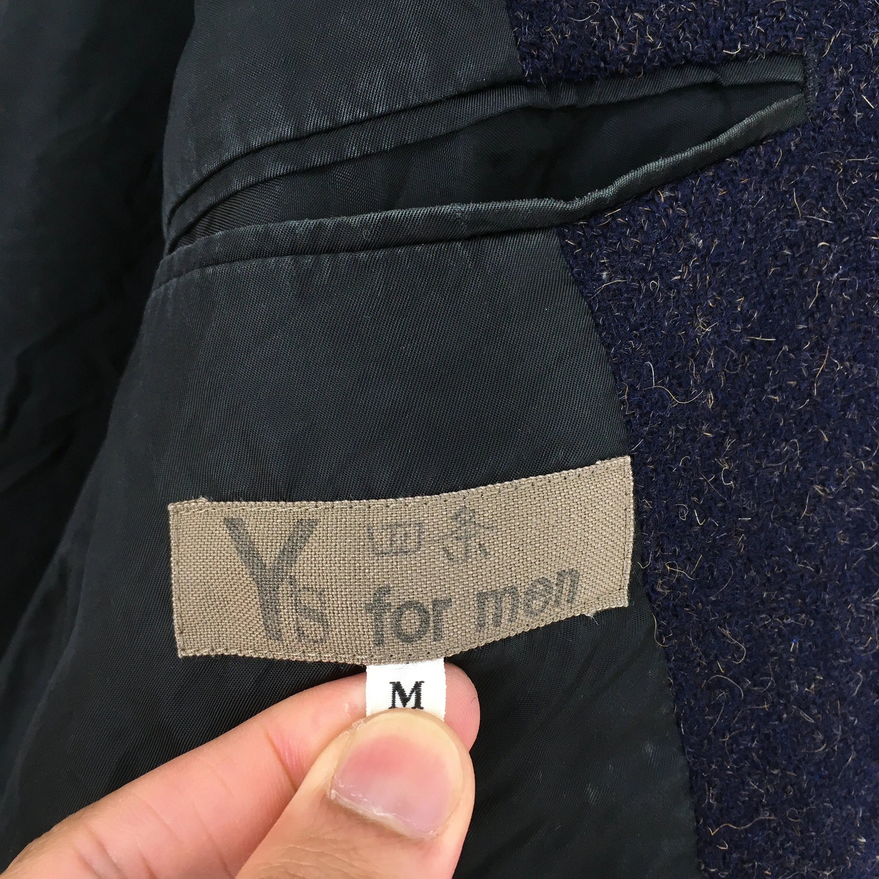 Ys For Men Yohji Yamamoto Wool Coat Jacket Medium